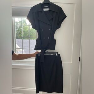 Max Mara Black Skirt Suit - Size 8